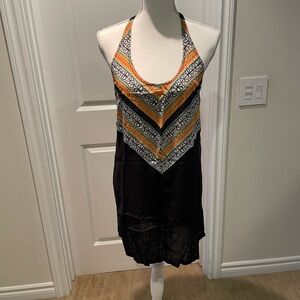 Rip Curl Black and Orange Swim Coverup Size women’s large